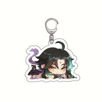 Impact Genshin Acrylic Keychain Anime Merchandise Keqing Paimon Barbara School Creative Pendant Mobile Game Accessories In Stock 5.5CM