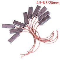 10Pcs 4.5*6.5*20mm Motor Carbon Brushes Regulator Carbon Brush Electric Brushes For Automotive Generator Regulators