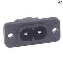 Plastic Shell Male Power Socket Female Plug Power Outlet Embedded Electric Connector AC 2.5A 250V 8-Shaped Plug Socket