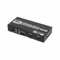 Matrix Hdmi 2.0 3X2 Switch Splitter Ekstrakt Spdif