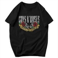 Men T Shirt Guns N Roses Band Fans Gifts Y2K Graphic Tees Unisex Clothing T Shirts S įvairiaspalvis