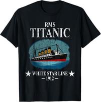 RMS TITANIC White Star Line Cruise Ship 1912 Boys Girls Gift Unisex T-Shirt S įvairiaspalvis
