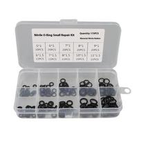 175/200Pcs Black Sealing Elastic Band Rubber O Ring Set Gaskets Seal Nitrile Rubber Bands High Pressure O-Rings