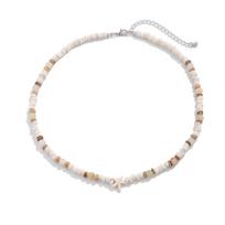 Wood Beads Starfish Choker Bohemian Male Clavicle Chain Coconut-husk Necklace  Street Jewelry as picture