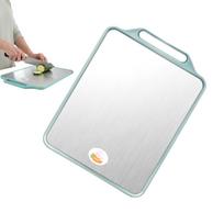 Double Sided Cutting Board Meal Prep Chopping Mat With Handle Kitchen Stainless Steel Cutting Board For Meat Vegetable Bread China Mainland