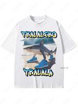 Tralalero Tralala Funny Shark Meme Tshirt Gifts Womens Fashion Gothic Vintage Tshirts Casual T Shirt S