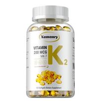 Vitaminas K2 200 MCG su MK-7 kaulų ir arterijų sveikatai, smegenų sveikatai, širdies ir kraujagyslių sveikatai, kalcio absorbcijai 120