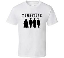 Tombstone Doc Holliday Wyatt Earp Shilouette Ok Corral T Shirt S įvairiaspalvis