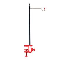 Desktop Light Stand Camping Lantern Stand Aluminum Alloy Lamp Hanging Poles Adjustable for Table Thickness Under 3cm raudona