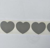 1000pc/Roll 30*35mm Gold Or Silver Love Heart Scratch Off Stickers,Secret Message/Wedding/Lovers Game Scratching Label Sticker pilka spalva