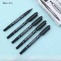 Gift Small Double Headed Marker Oil Based 120 Black Quick Drying Marker Large Capacity Art Painting Hook Pen Wholesale Supplies