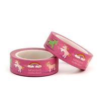 1PC. Masking Washi Tape Paper Collection Unicorn Corgi Cat for DIY Crafts, Scrapbooking, Journaling, Planner, Gift Wrapping M