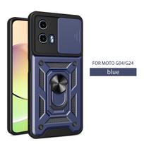 For Motorola G04 Case Moto G54 G84 G04S G24 G54Power Cover Magnetic Ring Holder Armor Phone Case Slide Camera Protect Back Cover Motorola Moto G24