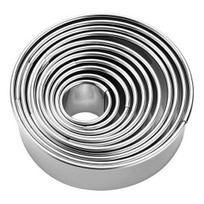 11Pcs Dumpling Skin Makers Food Grade High Hardness Mirror Polish Rust-proof Corrosion Resistant Stainless-Steel Dumpling Skin Cutter Molds Kitchen sidabras