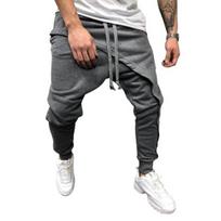 Vyriškos Harem kelnės Vienspalvės Ankle Tied Streetwear Hip Hop Dvisluoksnės Laisvos Kelionėms M pilka
