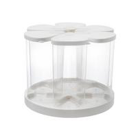 6 Pieces Food-Grade 6 Grids Grain Storage Box Airtight Moisture-Proof Rotating Grain Dispenser Dust-proof Bug-Proof balta