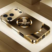 Creativity Business Eagle Luxurious High-end Phone Case Electroplated Glass PhoneCase for iPhone 17161514131211pm Pro Plus iPhone 11 Pro Max
