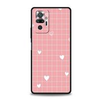 Phone Case For Xiaomi Redmi Note 14 13 12 Pro Plus 5G 9S 9 10 11 4G 14C 13C 12C 10C 9C 9A Soft Cover Pink grid Redmi Note 13 Pro 5G