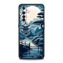 Japanese Landscape Phone Case For Realme 12 11 10 9 8 5G 7 6 GT5 GT3 GT2 Pro Plus C21 C11 C25 C35 GT Neo 2 3 3T 5 Soft Cover For Realme 6