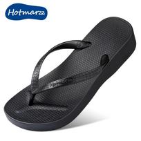 Women's Platform Thong Sandals Wedge Heel Summer Beach Flip Flops 35 abrikosas