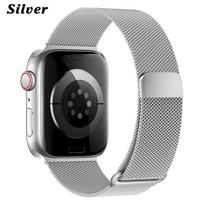Compatible Milanese Mesh Strap for Apple Watch Series 4-7 & S11/10 42/44/45/46/49mm sidabras