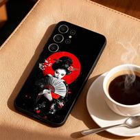 S-Samurai J-Japanese  G-Geisha Phone Case For Samsung S25,S24,S21,S22,S23,S30,Ultra,S20,FE,Lite,10,9,Black Cover Samsung S105G
