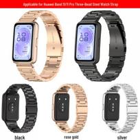 Huawei Band 11 Pro Stainless Steel Three-Bead Strap Huawei Band 11/11 Pro Compatible sidabras