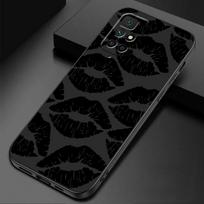 Silicone Case for Xiaomi Redmi Note 13 Pro 12 8T 9T 11 Pro 9 8 7 11S 9S 10S 12S 10 Sexy Girl Red Black Lips Kiss Funda Cover for RedmiNote13Pro5G