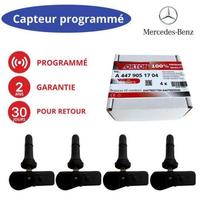 4x capteurs TPMS préprogrammés Mercedes Vito / Classe V W447 (A4479050500 / A4479051704) 433 MHz