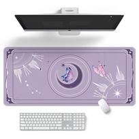 Magic Girl Mouse Pad Cute Locking Edge Large Mousepad Girls Home Office Computer Keyboard Deskpad Kawaii Desk Pad Deor Mice Mat 20x25cm with edge