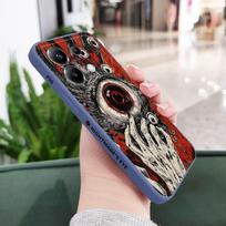 Devil Eye Phone Case For Xiaomi Poco F8 F7 X7 X6 F6 M6 M5 M5S F5 X5 F4 X4 M4 F3 M3 X3 Pro 4G 5G GT Silicone Cover Poco X6 šviesiai mėlyna spalva