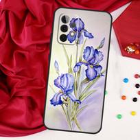Blue Iris Flower Case For Samsung Galaxy A54 A34 A14 A52 A72 A13 A33 A53 A73 A51 A71 A12 A22 A32 Cover For Samsung A50