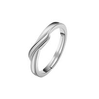 Light Luxury Mobius Strip Couple Rings Open Design Love Token Simple Fashion Men And Women Jewelry adjustable opening
