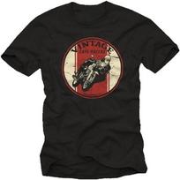 Cool Motorcycle Gift for Him - Vintage Cafe Racer Men's T-Shirt - 60s 70s Biker Print Shirt S įvairiaspalvis