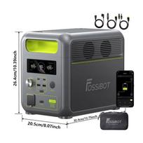 Portable Power Station FOSSiBOT F1200 1024Wh LiFePO4, Dual 1200W AC Output 2400W Peak, 100W Type-C, Camping/ Household Emergency/ RV