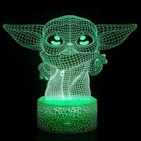 Star Wars 3d Night Lightbaby Yoda Led Lamp With Remote Control And Smart Touch, Led Desk Lamp Yoda Star Wars Lamp For Room Decor Boys Girls Birthday C