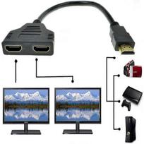 Hdmi Splitter 1 In 2 Out Cable, 1080p Hdmi Male To Dual Hdmi Female 1 To 2 Way