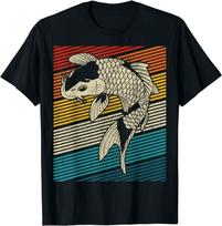 Koi Carp Vintage Nishikigoi Japan Pond Japanese Fish Unisex T-Shirt S įvairiaspalvis