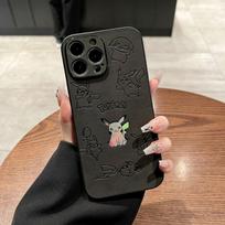 Japonų Anime P-Pokemon P-Pikachu telefono dėklas iPhone 12 13 14 15 16 17 Pro Max Plus 11 16plus Air Lazerinis įspaudas Odinis dėklas for iPhone 11