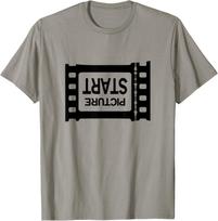 Picture Start 35mm Film Leader Movie Buff Retro Graphic T-Shirt S įvairiaspalvis