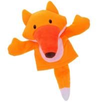 Interactive Animal Hand Puppet Toy For Parents 29X25X15Cm Orange Imagination Activities 1Set