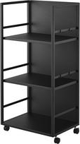 Yamazaki Concealed Storage Wagon L Black Tower 1420 (Yamazaki Industries) W42×D32×H84.5cm (including casters) juoda