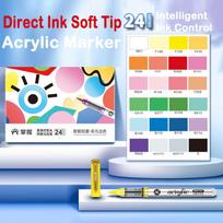 12/80 Colors Acrylic Paint Pens Markers Brush Tip Paint Markers For Rock Painting Wood Canvas Christmas Art Supplies Stationery