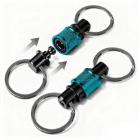 Fast Release Mechanism Detachable Keychain Clip Retractable Key Chain  Car Accessories ežero mėlyna spalva