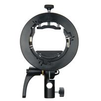 Godox S2 nešiojamasis blykstės S tipo laikiklis Speedlite laikiklis su Bowens laikikliu, skirtas Godox V1 Serie V860II juoda