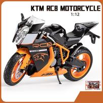 1/12 Scale KTM RC8 Diecast motociklo modelio žaislas vaikams mažiems berniukams mergaitėms dovanų kolekcija 1/12-17x9.8x6cm juoda