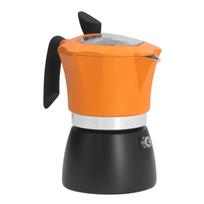 Kavos virimo aparatas 150ML Klasikinio itališko stiliaus dviejų spalvų aliumininis Moka kavos virimo aparatas kelionėms L orange