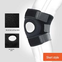 Adjustable Velcro Sports Kneepads for Summer Activities - Skipping, Running, Tennis, Meniscus Protection One Size juoda trumpa spalva