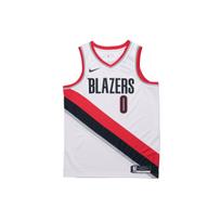 Nike NBA Greitai džiūstanti marškinėlė, 2020, Portland Trail Blazers, Damian Lillard Nr. 0 Vyriški Viršutiniai Drabužiai Balti CW3607-106 S