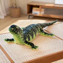 75cm Implikuotas roplio driežo lėlė pliušinis žaislas laukinis gyvūnas ilga uodega ruda žalia pliušinis žaislas peluche berniukams mergaitėms vyrams dovana About 75cm